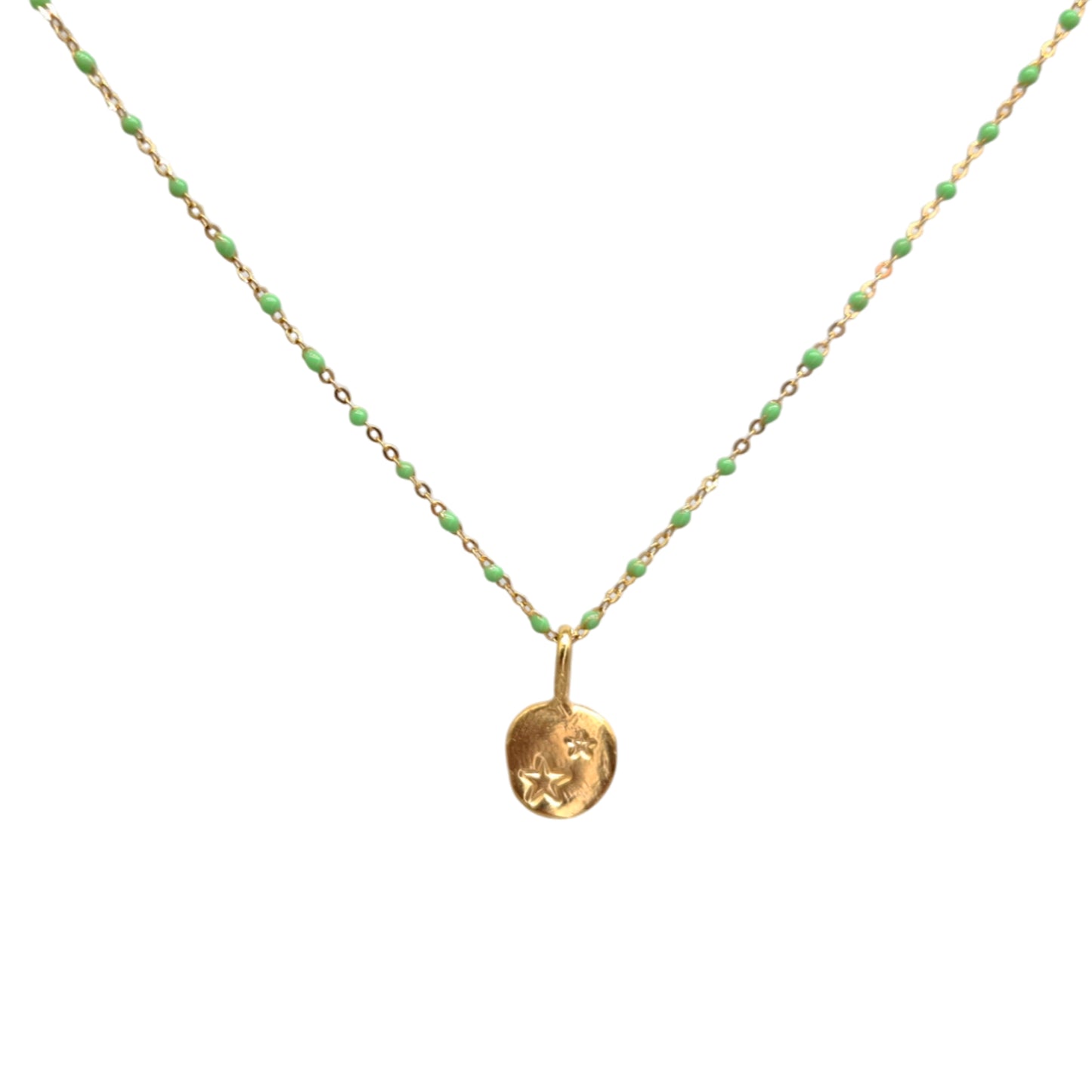 Collar Amuleto de plata chapada en oro