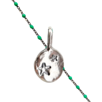 Collar Amuleto de plata oxidada