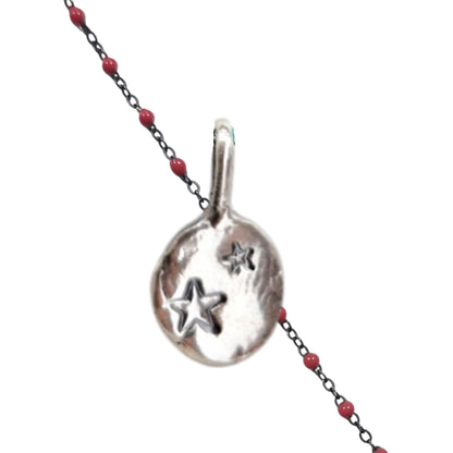 Collar Amuleto de plata oxidada