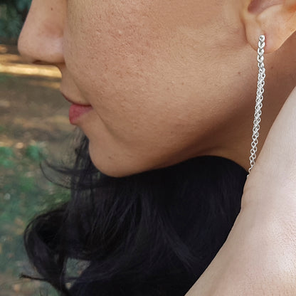Pendientes Trenzas de plata
