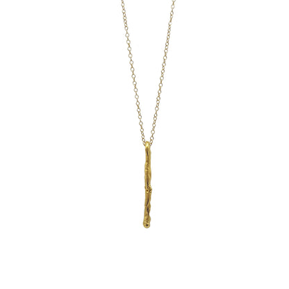 Collar Pals vertical plata chapada en oro de 18k