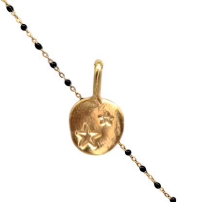 Collar Amuleto de plata chapada en oro