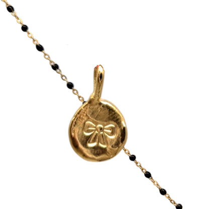 Collar Amuleto de plata chapada en oro