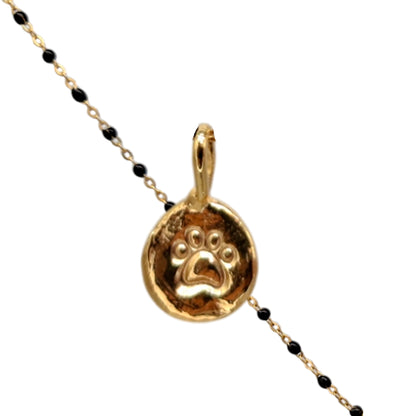 Collar Amuleto de plata chapada en oro