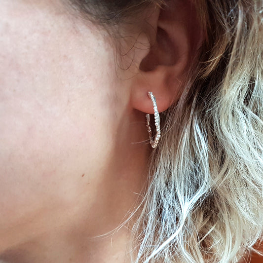 Aros Burbujas ordenadas de plata