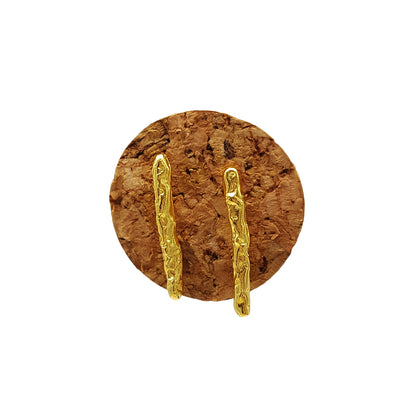 Pendientes Pals de plata chapada en oro de 18k