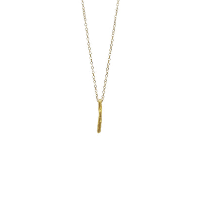 Collar Pals vertical plata chapada en oro de 18k