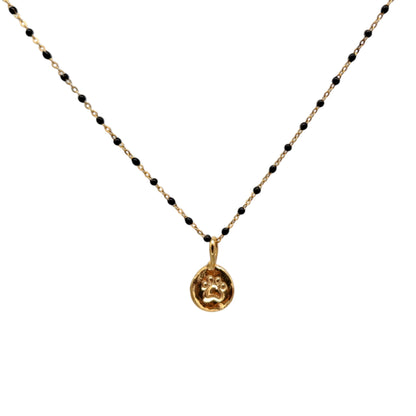 Collar Amuleto de plata chapada en oro