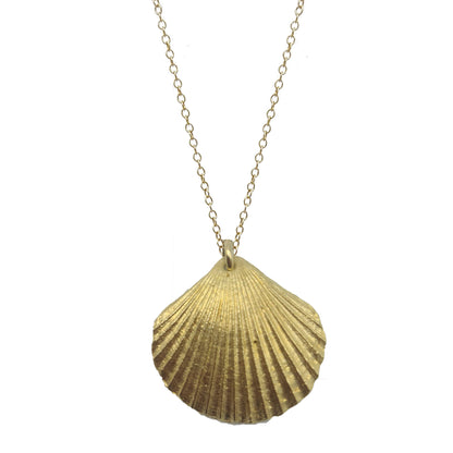 Collares Conchas de plata chapada en oro 18K