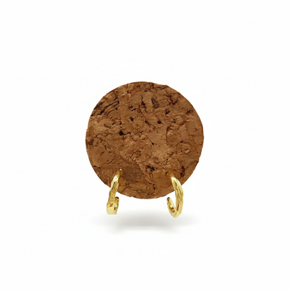 Aros de plata chapada en oro de 18k