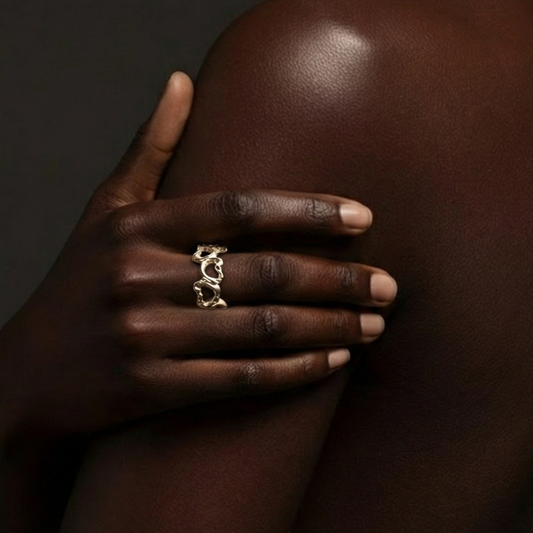 Anillo Corazones de plata