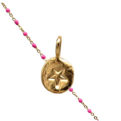 Collar Amuleto de plata chapada en oro