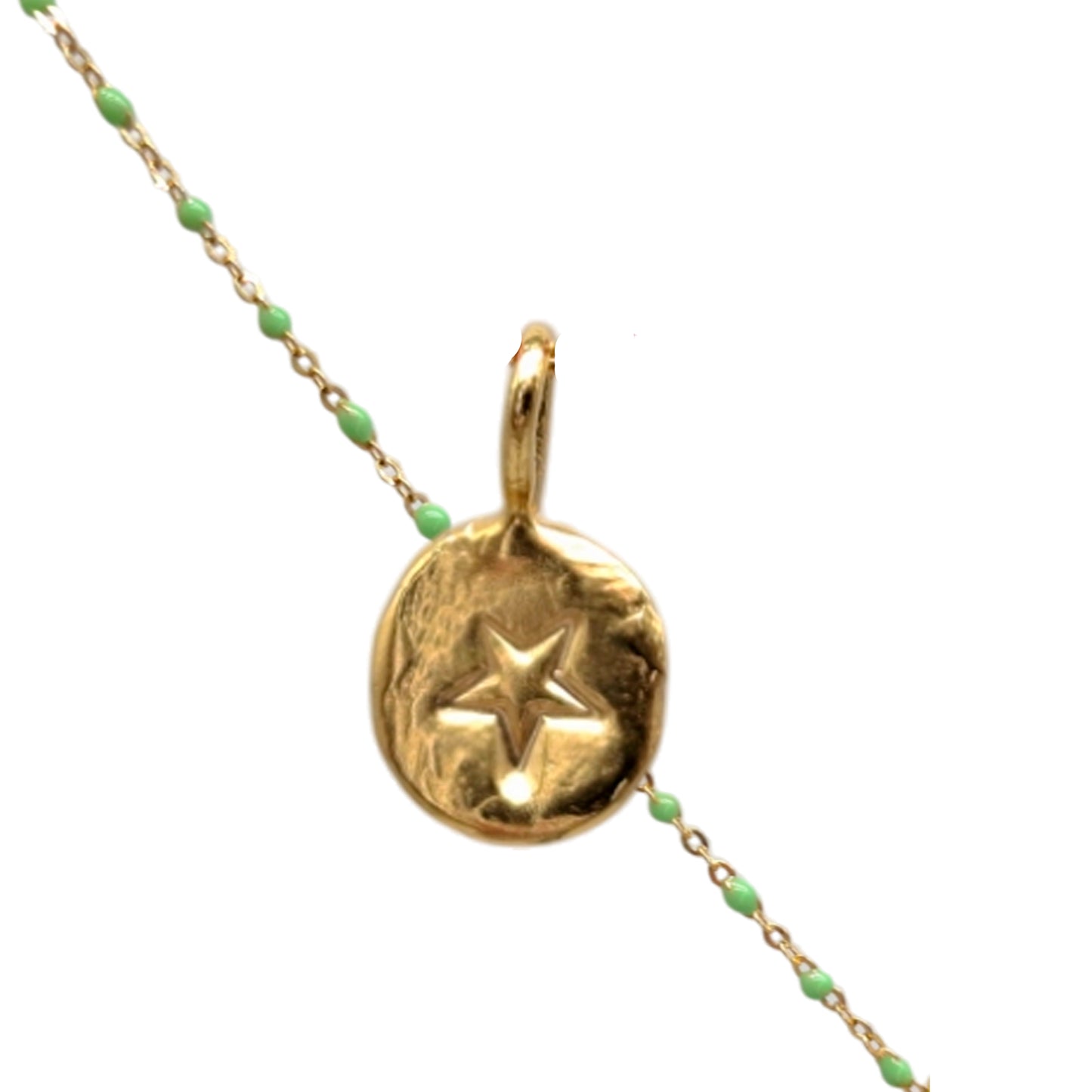 Collar Amuleto de plata chapada en oro