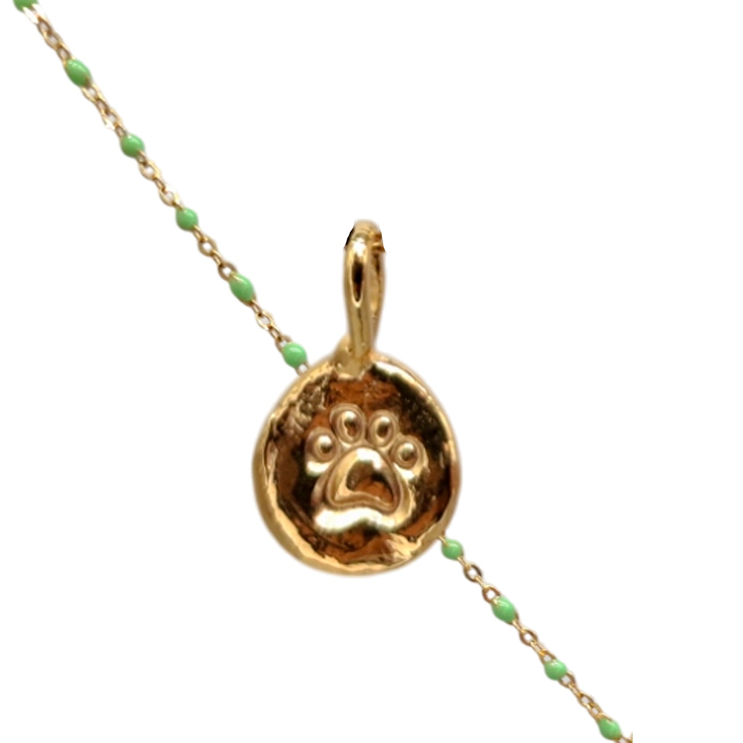 Collar Amuleto de plata chapada en oro