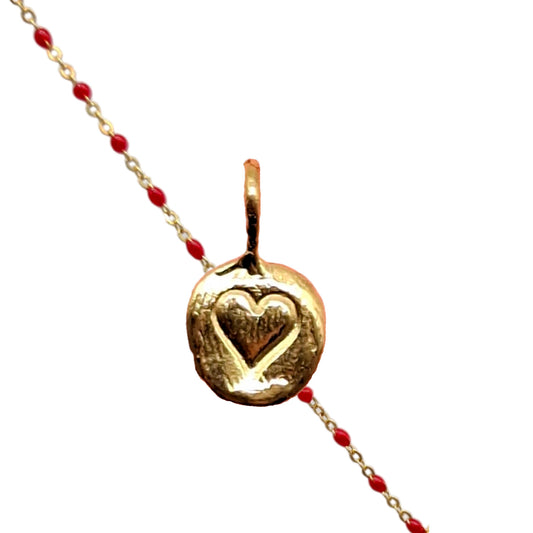 Collar Amuleto de plata chapada en oro