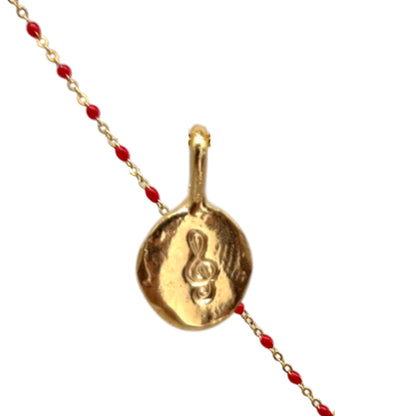 Collar Amuleto de plata chapada en oro