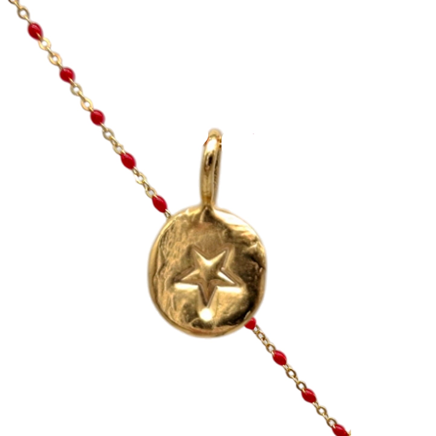 Collar Amuleto de plata chapada en oro