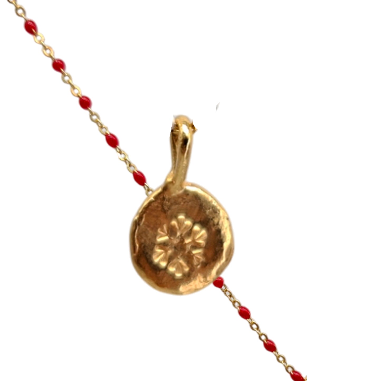 Collar Amuleto de plata chapada en oro