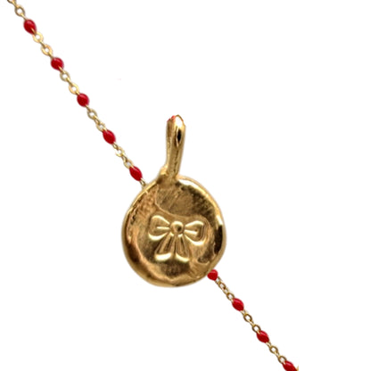 Collar Amuleto de plata chapada en oro